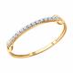 Золотое кольцо Diamant 51-210-01386-1 с бриллиантом