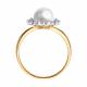 Золотое кольцо Diamant 51-210-02091-1 с бриллиантом и жемчугом