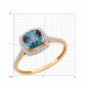 Золотое кольцо Diamant 51-210-02348-1 с бриллиантом и александритом