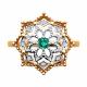 Золотое кольцо Diamant 51-210-02410-1 с бриллиантом и изумрудом