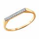 Золотое кольцо Diamant 51-210-02684-1 с бриллиантом