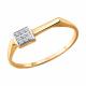 Золотое кольцо Diamant 51-210-03006-1 с бриллиантом