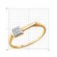 Золотое кольцо Diamant 51-210-03006-1 с бриллиантом