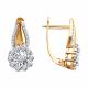 Золотые серьги Diamant 51-220-00416-1 с бриллиантом