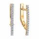 Золотые серьги Diamant 51-220-00913-1 с бриллиантом