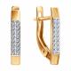 Золотые серьги Diamant 51-220-01071-1 с бриллиантом
