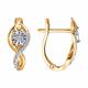 Золотые серьги Diamant 51-220-01247-1 с бриллиантом