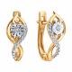 Золотые серьги Diamant 51-220-01247-1 с бриллиантом
