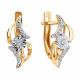 Серьги из комбинированного золота Diamant 51-220-01284-1 с бриллиантом