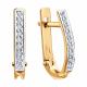 Золотые серьги Diamant 51-220-02034-1 с бриллиантом