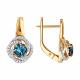 Золотые серьги Diamant 51-220-02338-1 с бриллиантом и александритом