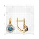 Золотые серьги Diamant 51-220-02338-1 с бриллиантом и александритом