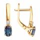 Золотые серьги Diamant 51-220-02339-1 с бриллиантом и александритом