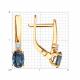 Золотые серьги Diamant 51-220-02339-1 с бриллиантом и александритом
