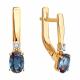 Золотые серьги Diamant 51-220-02339-1 с бриллиантом и александритом