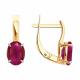 Золотые серьги Diamant 51-220-02693-1 с рубином