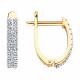 Золотые серьги Diamant 51-220-02916-1 с бриллиантом