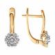 Золотые серьги Diamant 51-220-03162-1 с бриллиантом