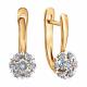 Золотые серьги Diamant 51-220-03162-1 с бриллиантом