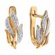 Золотые серьги Diamant 51-220-03167-1 с бриллиантом