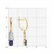 Золотые серьги Diamant 51-221-00579-1 с бриллиантом и сапфировым корундом