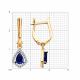Золотые серьги Diamant 51-221-00850-1 с бриллиантом и сапфиром
