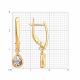 Золотые серьги Diamant 51-221-02955-1 с бриллиантом