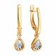 Золотые серьги Diamant 51-221-02955-1 с бриллиантом
