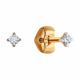 Золотые серьги Diamant 51-222-01926-1 с бриллиантом