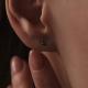 Золотые серьги Diamant 51-222-01926-2 с чёрным бриллиантом
