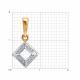 Золотая подвеска Diamant 51-230-00421-1 с бриллиантом