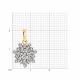 Золотая подвеска Diamant 51-230-00422-1 с бриллиантом