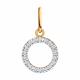 Золотая подвеска Diamant 51-230-00451-1 с бриллиантом