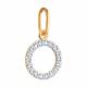 Золотая подвеска Diamant 51-230-00451-1 с бриллиантом
