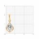 Золотая подвеска Diamant 51-230-01383-1 с бриллиантом