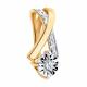 Подвеска из комбинированного золота Diamant 51-230-01837-1 с бриллиантом