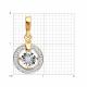 Золотая подвеска Diamant 51-230-02216-1 с бриллиантом