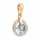 Золотая подвеска Diamant 51-230-02216-1 с бриллиантом