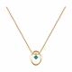 Золотое колье Diamant 51-270-01704-1 с изумрудом