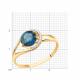 Золотое кольцо Diamant 51-310-00220-2 с топазом и фианитом