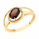 Золотое кольцо Diamant 51-310-00805-1 с гранатом