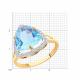 Золотое кольцо Diamant 51-310-00865-1 с топазом и фианитом