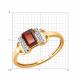 Золотое кольцо Diamant 51-310-00916-1 с фианитом и гранатом