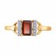 Золотое кольцо Diamant 51-310-00916-1 с фианитом и гранатом