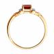 Золотое кольцо Diamant 51-310-00916-1 с фианитом и гранатом
