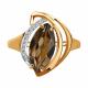 Золотое кольцо Diamant 51-310-00966-1 с фианитом и раухтопазом