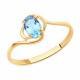Золотое кольцо Diamant 51-310-00972-1 с топазом