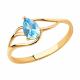 Золотое кольцо Diamant 51-310-00973-1 с топазом