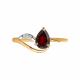 Золотое кольцо Diamant 51-310-00985-2 с фианитом и гранатом