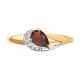 Золотое кольцо Diamant 51-310-01020-2 с фианитом и гранатом